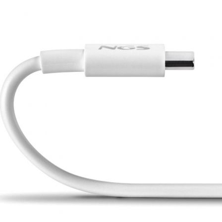 NGS Zyro Cable USB 2.0 Tipo-C Macho a Macho 60W 480Mbps 1m Blanco