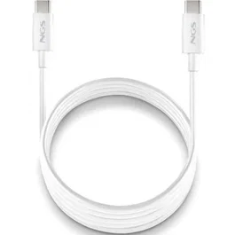 NGS Zyro Cable USB 2.0 Tipo-C Macho a Macho 60W 480Mbps 1m Blanco
