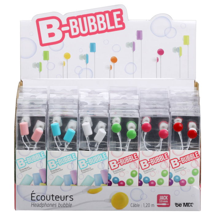 Be Mix Auriculares Bubble 120 cm Formas y Colores Surtidos