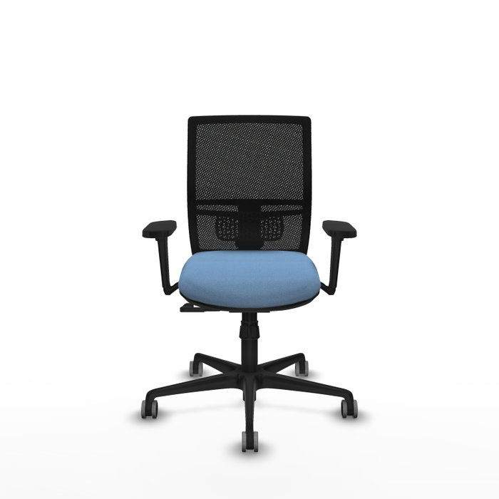 PIQUERAS Y CRESPO Silla de oficina Yunquera Azul cielo y Negro con mecanismo Sincro PIQUERAS Y CRESPO Silla de oficina Yunquera Azul cielo y Negro con mecanismo Sincro