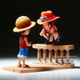 Banpresto Figura Monkey D Luffy & Portgas D Ace World Collectable Log Stories One Piece 8cm