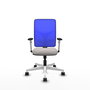 PIQUERAS Y CRESPO Silla de oficina Motilla con mecanismo Sincro, Azul y Blanco