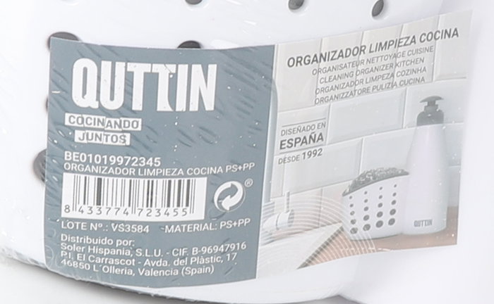 Quttin Organizador de Limpieza para Cocina, 18 Unidades