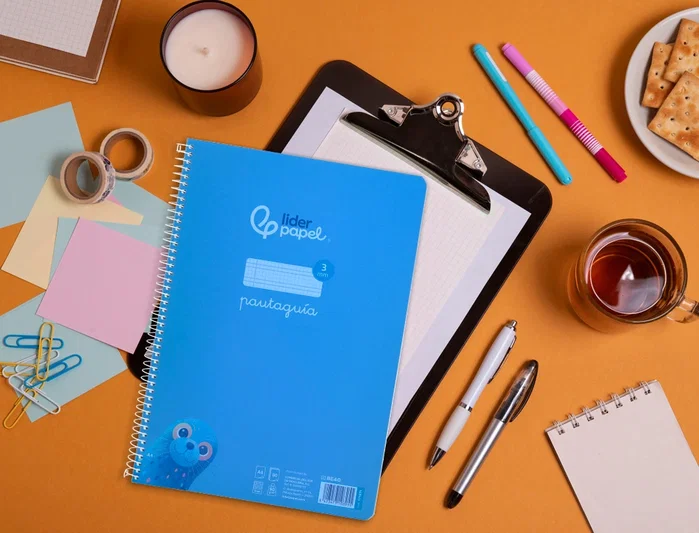 Liderpapel Cuaderno Espiral Pautaguía A4 Azul