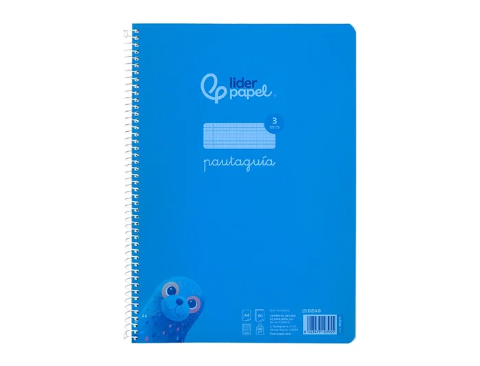 Liderpapel Cuaderno Espiral Pautaguía A4 Azul