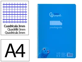 Liderpapel Cuaderno Espiral Pautaguía A4 Azul