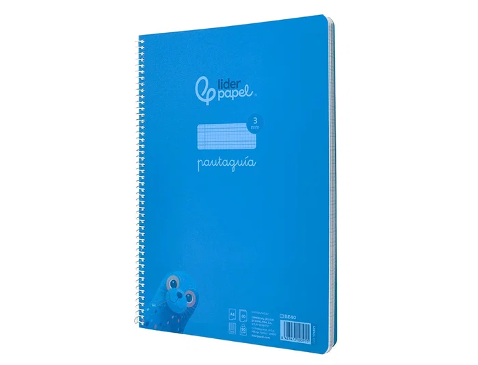 Liderpapel Cuaderno Espiral Pautaguía A4 Azul