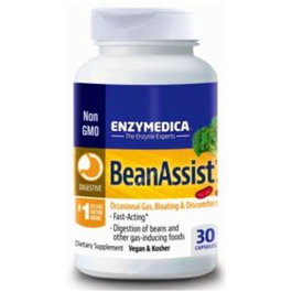 Enzymedica Beanassist 30 Cap. Veg. Alfa-Galactosidasa Complemento Alimenticio