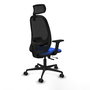 PIQUERAS Y CRESPO Silla de oficina Cilanco con mecanismo Sincro/Traslack, Azul y Negro