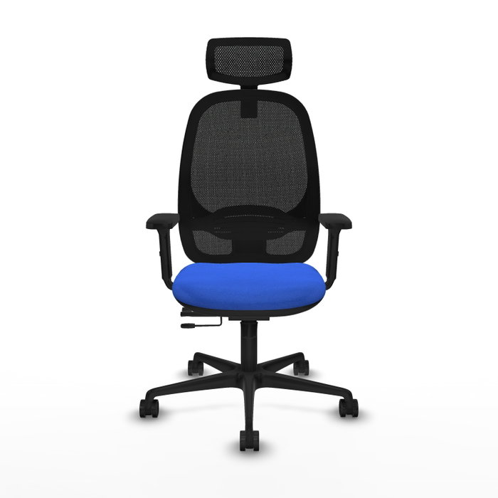 PIQUERAS Y CRESPO Silla de oficina Cilanco con mecanismo Sincro/Traslack, Azul y Negro