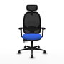 PIQUERAS Y CRESPO Silla de oficina Cilanco con mecanismo Sincro/Traslack, Azul y Negro