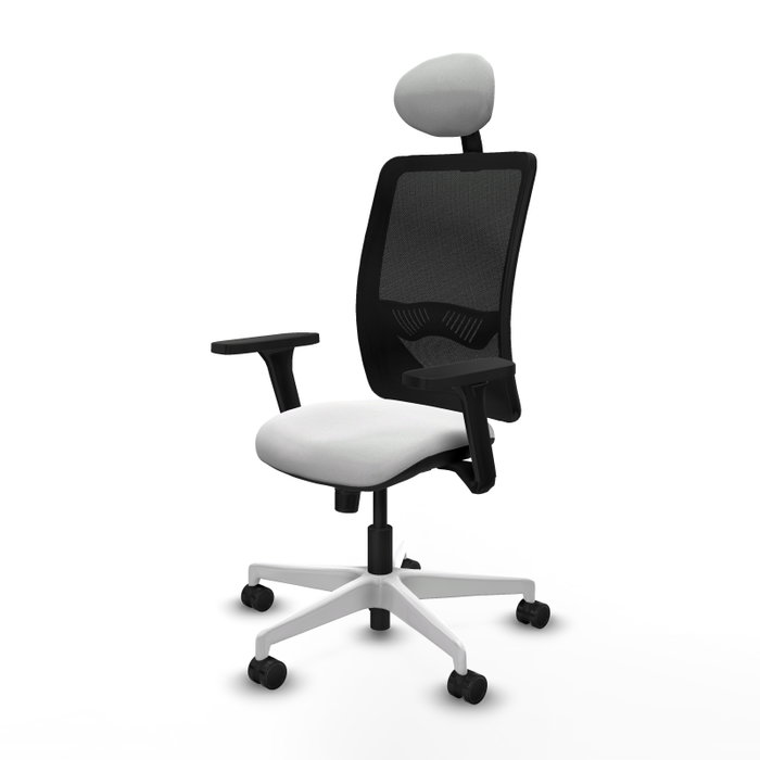 PIQUERAS Y CRESPO Silla de oficina Zulema con mecanismo Sincro, Blanco y Negro PIQUERAS Y CRESPO Silla de oficina Zulema con mecanismo Sincro, Blanco y Negro