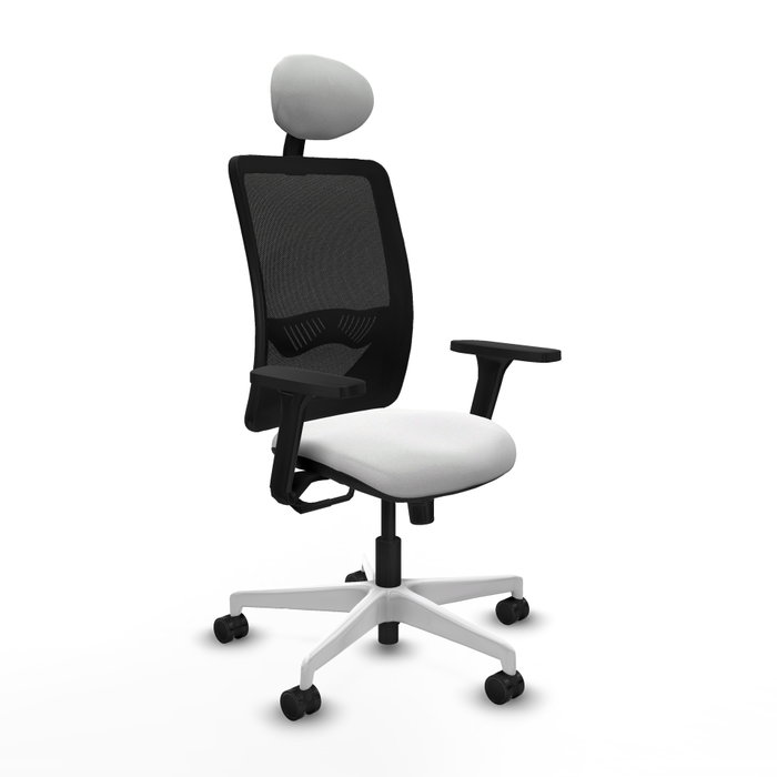 PIQUERAS Y CRESPO Silla de oficina Zulema con mecanismo Sincro, Blanco y Negro PIQUERAS Y CRESPO Silla de oficina Zulema con mecanismo Sincro, Blanco y Negro