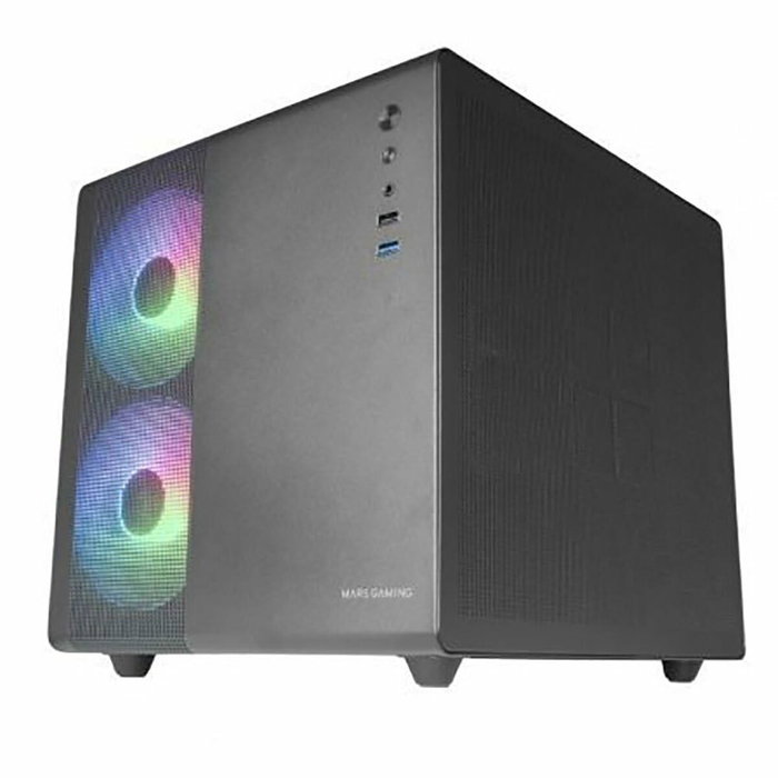 Mars Gaming MC-400 Minitorre con Cristal Templado y Ventilación FRGB