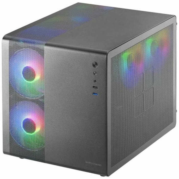 Mars Gaming MC-400 Minitorre con Cristal Templado y Ventilación FRGB