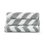 Mijölnir Chevron Yarn Dyed Toalla de Aseo - Blanco, Gris | 100% Algodón Suave y Absorbente, 500 gr/m², 33x33cm