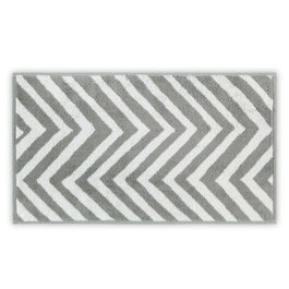 Mijölnir Chevron Yarn Dyed Toalla de Aseo - Blanco, Gris | 100% Algodón Suave y Absorbente, 500 gr/m², 33x33cm