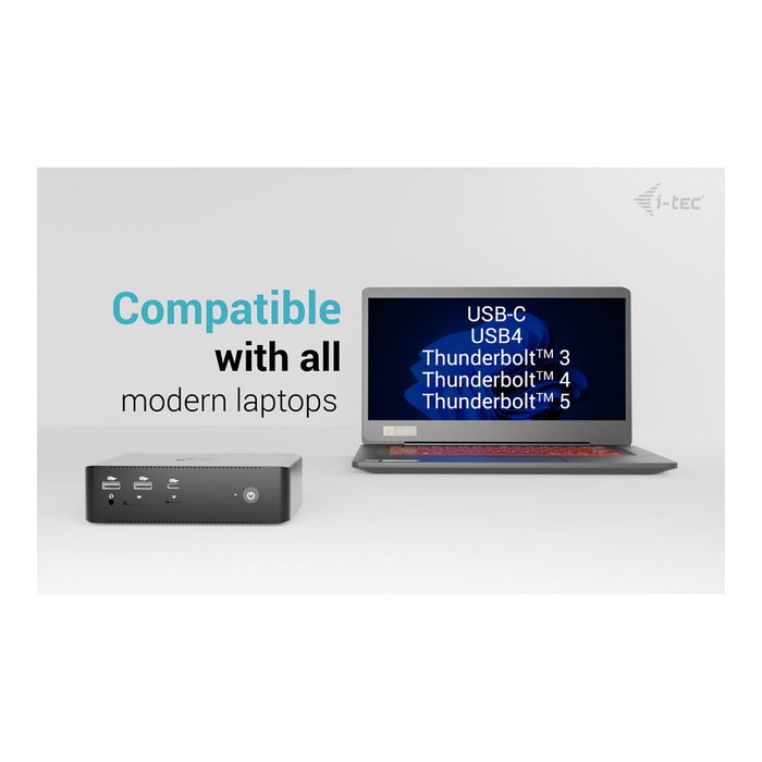I-tec Thunderbolt 5 Quattro Display Docking Station 11 en 1 Negro