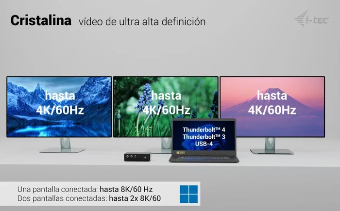 i-tec Thunderbolt 5 Quattro Display Docking Station PD 140W i-tec Thunderbolt 5 Quattro Display Docking Station PD 140W