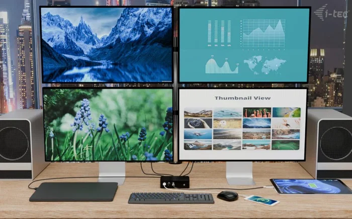 I-tec thunderbolt5 quattro display docking station, 5x usb, 2.5 glan + power delivery 140w I-tec thunderbolt5 quattro display docking station, 5x usb, 2.5 glan + power delivery 140w