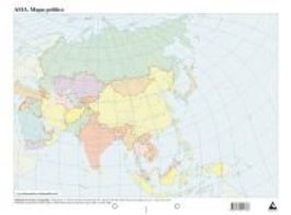 CUMIO Paquete de 50 mapas de Asia político mudos