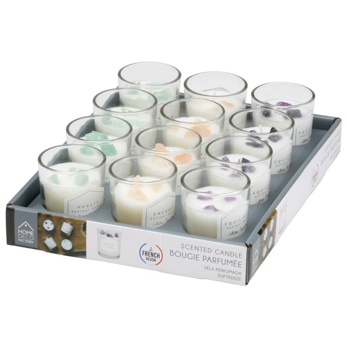 Home Deco Factory Vela Perfumada Piedras Bougie 60g 12h 6,5cm Home Deco Factory Vela Perfumada Piedras Bougie 60g 12h 6,5cm