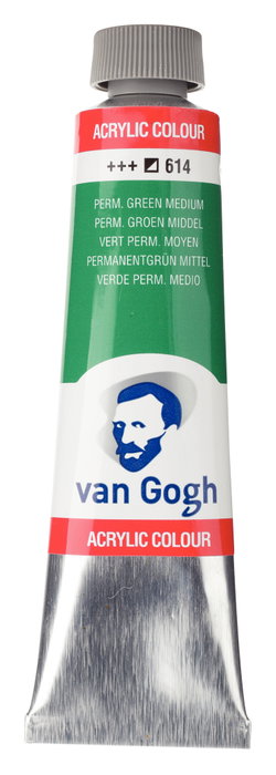 Van Gogh Verde Permanente Medio 614 Acrílico 40 ml Van Gogh Verde Permanente Medio 614 Acrílico 40 ml