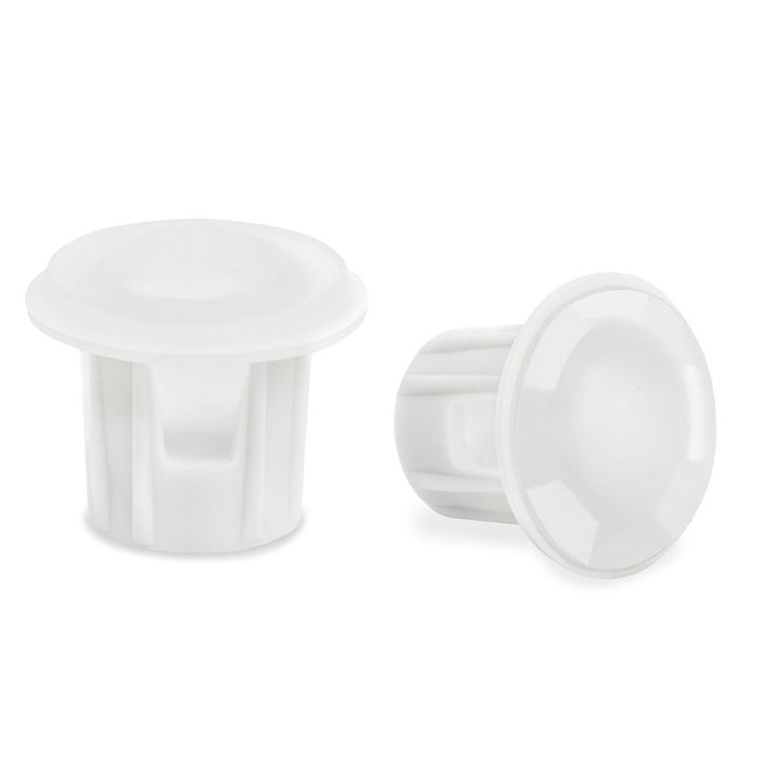 ITALIANA FERRAMENTA Tendo Ag.10 Paragolpe Embellecedor Bi-Material Transparente para Taladro Ø10mm, Set de 100 Unidades