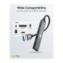 Goobay Slim 4-Port USB-Hub 74456 Gris claro