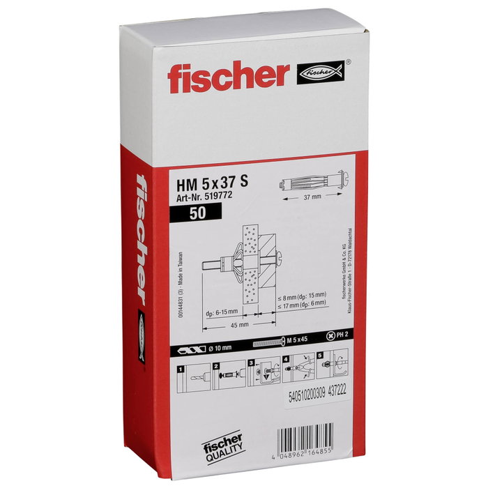 Fischer HM 5x37 S Metal Cavity Fixing 5x37 S