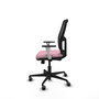 Silla Alfera Elegante y funcional, ideal para oficina con respaldo fijo, apoyo lumbar regulable, brazos blancos y mecanismo Sincro/Traslack, soporta hasta 120 Kg