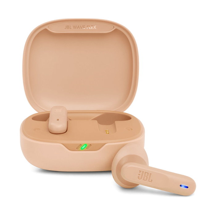 JBL Wave Flex Beige con estuche de carga