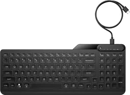 HP Teclado con cable retroiluminado multidispositivo 405 Negro