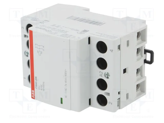 ABB ESB Contactor 2-polar de instalación 40A 24VAC/24VDC
