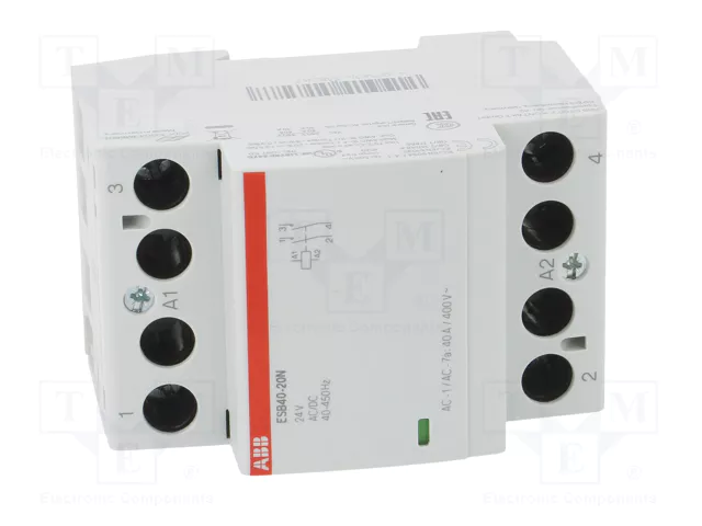 ABB ESB Contactor 2-polar de instalación 40A 24VAC/24VDC