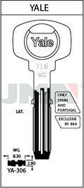 JMA Llaves de Seguridad de Latón Modelo YA-306