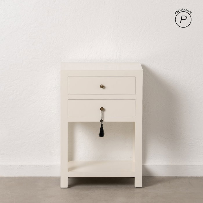 Mesita Blanco Madera 45 X 30 X 66 cm Mesita Blanco Madera 45 X 30 X 66 cm