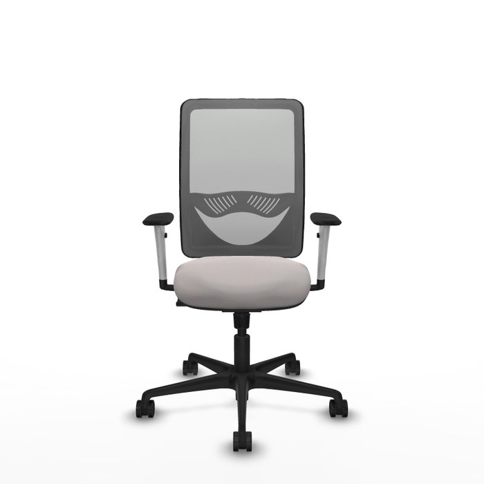 PIQUERAS Y CRESPO Silla de oficina Zulema con mecanismo Sincro, Gris y Blanco