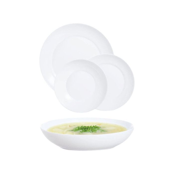 Luminarc Vajilla Opal Apy 18 Piezas - Blanco Luminarc Vajilla Opal Apy 18 Piezas - Blanco