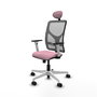 PIQUERAS Y CRESPO Silla de oficina Motilla con mecanismo Sincro, Rosa y Gris