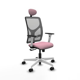 PIQUERAS Y CRESPO Silla de oficina Motilla con mecanismo Sincro, Rosa y Gris