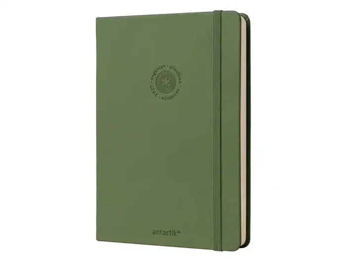 Liderpapel Agenda Oficina Antartik 2027 Verde A5 Bilingüe
