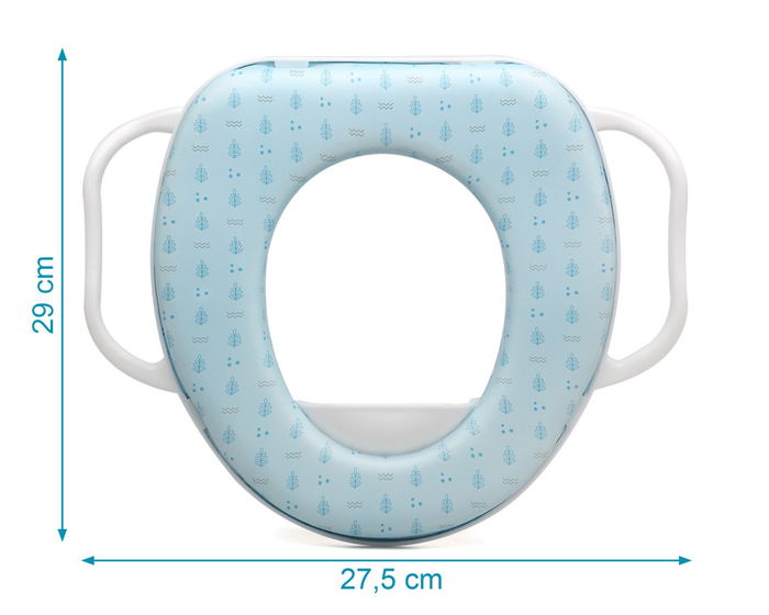 KioKids Petits Moments Reductor WC Azul con Asas y Protector Antisalpicaduras para Niños +12 Meses