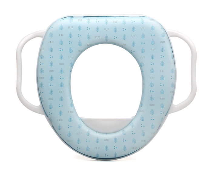 KioKids Petits Moments Reductor WC Azul con Asas y Protector Antisalpicaduras para Niños +12 Meses