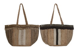DKD Home Decor Bolso de Yute Surtido de 2 Unidades 50x23x33 cm