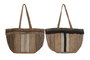 DKD Home Decor Bolso de Yute Surtido de 2 Unidades 50x23x33 cm
