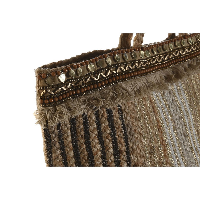 DKD Home Decor Bolso de Yute Surtido de 2 Unidades 50x23x33 cm