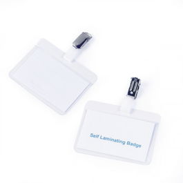 Durable 8102-19 Caja 25 Identificadores Pinza Plástico PVC Transparente Duradero Orientación Apaisado Ancho Interno 90mm