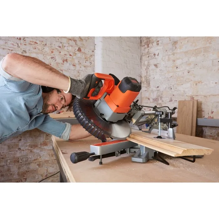 Black & Decker Sierra ingletadora radial BES710-QS de 25,4 cm, 2100 W
