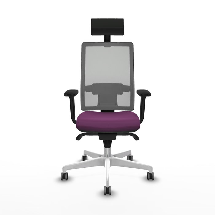 PIQUERAS Y CRESPO Silla de oficina Horna con mecanismo Sincro, Morado y Gris